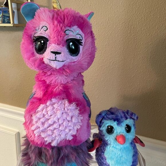 Hatchimals Llalacorn GROWS and Fabulos Forest Tigrette Interactive Plush Pets - Picture 1 of 12